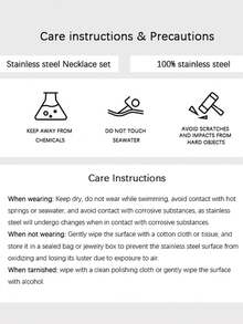 2pcs Stainless Steel Fashionable Cute Golden Pendant Necklace Set, Suitable For Women's Daily Wear Or Gift - Yellow Gold - View 5