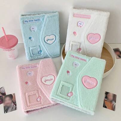 1pc Magnetic Envelope Plush Photo Album A5 Size, 3-Inch Photo Holder, Suitable For Students And Fans