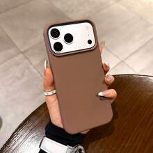 Minimalist High-Grade Leather Texture Phone Case Compatible With IPhone 17 Pro Max/17 Pro/17 Air/17/16 Pro Max/16 Pro/16/16 Plus/16e/15/15 Pro Max/15 Pro/15 Plus/11/12/13/14 Pro Max/XS/XR/11 Pro/11 Pro Max/12 Pro/12 Pro Max/13 Pro/13 Pro Max/7 Plus/14 Pro/14 Pro Max/14 Plus/7 Plus/8 Plus/8/SE2, Creative Design For Men And Women - Brown Leather Texture - View 4