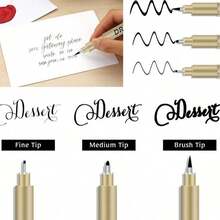 6/9/12支装高品质超黑细线笔，金属笔夹，书写流畅，笔尖纤细，水彩笔，适用于绘画、素描，大师级品质 - 查看 7