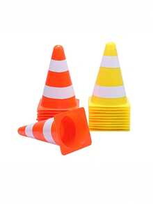 1个23厘米反光交通锥，道路隔离标志，加厚型敏捷训练器材 - 彩色 - 查看 5