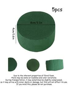 Round Floral Foam, Green Wet Dry Flower Foam Bricks, DIY Floral Supplies, Wet Floral Foam Floral Supplies, Wet Floral Foam Round Floral Arrangement Set, Suitable For Wedding Aisle Fresh Flowers, Artificial Flowers, Handicrafts, Florals, Art Decor - Multicolor - View 12
