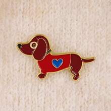 Cute Black Cat Dachshund Enamel Pin Animals Moth Brooch Pines Lapel Pins Badge On Backpack Clothing Accessories Jewelry Gifts - Gold - View 11