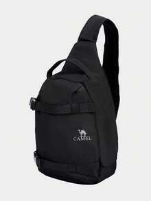 CAMEL CROWN 男士便携式单肩包/斜挎包/骑行包 - 黑色 - 查看 2