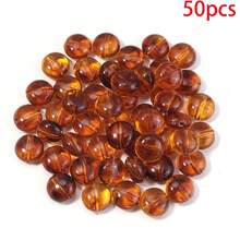 10-100颗琥珀色扎染亚克力珠,形状各异,复古风格DIY串珠材料,适用于珠宝制作、手链/项链/耳环、工艺品、钥匙扣、手机挂绳、配饰、服装和包包装饰 - 琥珀色 - 查看 24