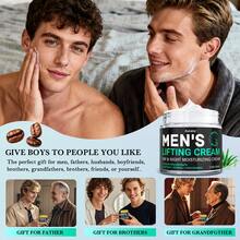 AURANY 男士提拉紧致面霜，蕴含烟酰胺和视黄醇，深层补水抗皱日夜保湿霜，质地轻盈不油腻，紧致松弛肌肤，减少细纹和浮肿，改善干燥、粗糙和暗沉的肤质，男士护肤品 110克 - Collagen - 查看 6