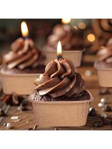 10/20/50pcs Non-Stick Mini Baking Cups - Grease-Proof Rectangular Cupcake Liners With Ridged Edges, Stackable For Muffins, Cakes, Desserts - Multicolor - View 7