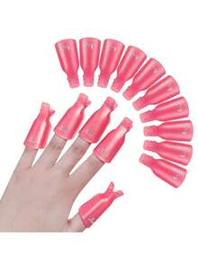 10pcs Plastic Nail Polish Remover Clips, Soaking Style Nail Polish Remover Clips Set, Nail Tools Remover Clips, Nail Polish Remover Accessories - Multicolor - View 5