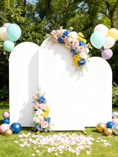 1 Piece, Wedding Arch Backdrop Cover - Elastic Background Fabric - Perfectly Suitable For Weddings, Birthdays And Various Events. Suitable For 6/6.6/7.2 Feet Circular Top. Ideal Background For Graduation Ceremonies, Parties (Birthdays, Pre-Wedding Parties), Christmas, Halloween, Valentine's Day, Mother's Day