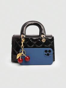 Dedoo Niche 高端 Dafei 女款包 2026 時尚輕奢熱銷新款刺繡包，手提包、肩背包與斜挎包，適用假期旅行、通勤、禮物、派對、新娘包 - 黑色 - 查看 8