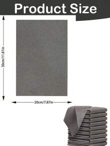 10pcs Thick Reusable Magic Cleaning Cloths - Ultra Fine Fiber Lint-Free Kitchen Tools, Suitable For Windows, Glass And Kitchen Surfaces - Grey - View 4