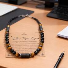 Obsidian Necklace For Men - 1 - View 6