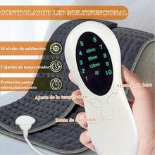 Almohadilla térmica, almohadilla de calor para el dolor de espalda y el alivio de los calambres Manta térmica gruesa y suave, Cojin electrico caliente para aliviar dolores de rodilla, espalda, pierna - A - Ver 3