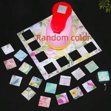 Random Color Stamp Frame DIY Hole Punch Tool, Stamp Shaped Craft Hole Punch, Embossing Machine, Round Hole Punch, Serrated Hole Punch, Embossing Tool - Multicolor - View 13