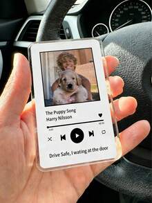 1pc Personalized Car Sun Visor Photo Frame Clip, Customized Photo Car Decor, Couple Gift, Cute Pet, Wallet Photo Frame - Sunshade Photo Frame Clip - View 3
