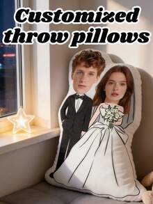 Cojín personalizado para pareja, regalo del Día de San Valentín, regalo personalizado de aniversario, cojín divertido en 3D, cojín con diseño gráfico, regalo de boda - Subir personalización de imagen - Ver 3