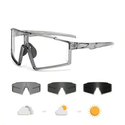 Frame-Changing Tinted Cycling Glasses For Sun Protection And Wind Resistance. Mountain Climbing, Protective Eyewear For Fishing, Leisure Glasses, Fashionable Tinted Lenses