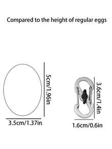 1pc Bi-Directional Carabiner Clip, No Lag Rebound Design, With Keychain Hook - Multicolor - View 9