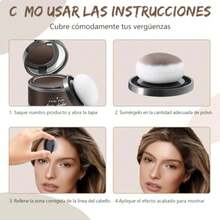 Hairline Shadow polvo para cabello separación de polvo cabello polvo de modificación de raíz de cabello polvo de cobertura dombra para cabello para llenar cosméticos marrón - Marrón - Ver 4