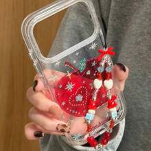 适用于 17/17 Pro/17 Pro Max 的奢华星空设计全包防震保护手机壳，女士款 - 無色 - 查看 5