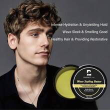 100克波浪造型发蜡，轻松打造卷发造型，自然蓬松持久，保湿滋养，适用于波浪卷发和卷发，蕴含茶树油、羊毛脂醇、米糠油、荷荷巴油、甘油、椰子油。 - Wave Styling Butter - 查看 9