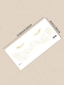 Gold Glitzer Gesichts-Juwelen Aufkleber, Gold Folie Schmetterling Herz Stern Mond Sommersprossen Designs, Y2K temporäre Fake Tattoos, zum Selbermachen für Karneval, Musikfestivals, Valentinstag, Partys, Feiertage, geeignet für Finger, Ohren, Schultern, Hals, Schlüsselbein, kleine Körperstellen - Gold - Übersicht 10