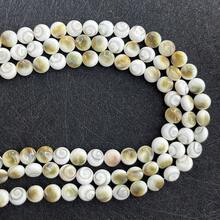 1 Strand 8/10mm Natural Freshwater Shell Conch Shell Round Threaded Beads Jewelry Making DIY Necklace Bracelet Earrings Accessories Wedding - Multicolor - View 8