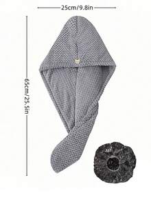 4 件装 - 超细纤维干发巾，柔软速干，简约纯色浴室毛巾，超强吸水发帽，防毛躁湿发浴帽，浴室配件（颜色可能与图片略有不同，请以实物为准）。 - 彩色 - 查看 11