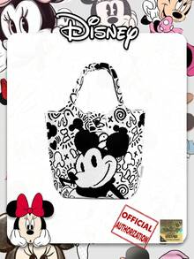 Disney []  Cartoon Pattern Snap Closure Handbag, Shopping Tote Bag, Suitable For Daily Matching, Parties, Festivals, Gift For Friends - Nhiều màu - Xem 3