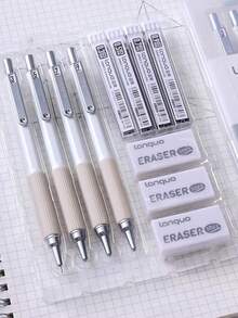 Languo 新款金属自动铅笔套装 - 自动铅笔，绘图铅笔，0.3/0.5/0.7/0.9mm 艺术自动铅笔及笔芯，适用于绘画和书写，附赠礼盒 - 彩色 - 查看 3