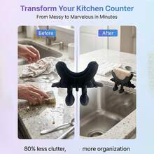 1pc Cute Hanging Sponge Holder With Drainage Function, Keeps Sponge Dry And Smiling, Suitable For Kitchen Sink, 3D Printed Countertop Sponge Holder - Multicolor - View 6