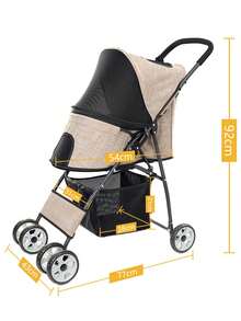PAWZ Road PET CARRIER Dog Stroller Dog Buggy Sturdy Stroller For Dogs And Cats Outdoor Buggy, For Puppies And Cats - 粉色 - 查看 2