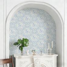 1 Cuộn Giấy Dán Tường Tự Dính Họa Tiết Hoa Châu Âu, Thiết Kế Họa Tiết Dây Leo và Hoa Hồng, Giấy Dán Tường Vinyl Màu Xanh Thanh Lịch, Chống Thấm Nước, Chống Ẩm, Tranh Dán Tường Hình Cây, Giấy Dán Tường Không Dính, Dễ Lắp Đặt, Thích Hợp Cho Nhà Bếp, Phòng Ăn, Phòng Ngủ, Phòng Khách, Trang Trí Cải Tạo Nội Thất, Trang Trí Nhà Thuê, Ghép Nối Thẳng, Nối Liền Mạch, Kích Thước 17.32x118.11/196.85/393.7 Inch - Hoa hồng - Xem 9