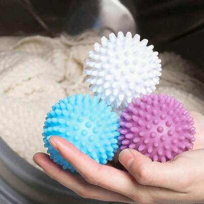 5 quả cầu sấy quần áo tái sử dụng - Chống rối, tẩy vết bẩn, chống xù lông, được thiết kế cho vải, không cần điện, làm mềm vải, giảm nhăn và tĩnh điện, ngăn ngừa rối vải trong gia đình và tiệm giặt ủi, nhiều màu sắc để lựa chọn