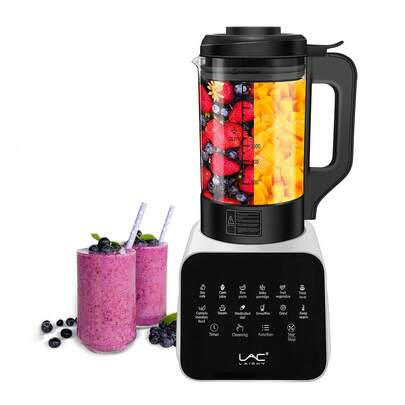 LAC 1pc 1.8L European Plug Powered Multifunctional Heated Smart Menu Touchscreen Milkshake, Vegetable And Fruit Blender Food Processor