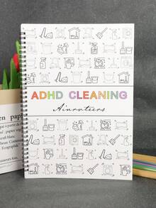 ADHD Cleaning Spiral Planner | Structured Cleaning Schedule & Habit Tracker For Home Organization - A - View 1