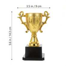 1pc Elegant Gold Trophy - Shiny Metal Surface With Black Base, High-Density Plastic Competition Award, Creative Sports Event Commemorative Plastic Trophy, Suitable For Sports Competitions, School Contests, Sports Meets, Parties, Rewards - Sturdy Handle Decorative Prize, Fashionable Souvenir, Quality Craftsmanship, Corporate Gift, Classic Gold Trophy, Gold Award Cup - Multicolor - View 5