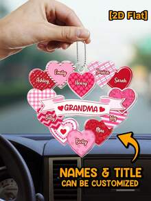 奶奶的甜蜜情人节礼物 - 个性化汽车挂饰 - 送给奶奶的礼物 - As Shown - 查看 6
