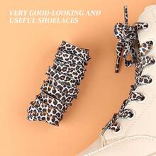 119.89cm Leopard Print Shoelaces, Fashionable For Men And Women, Available In Multiple Colors And Styles - A - View 3