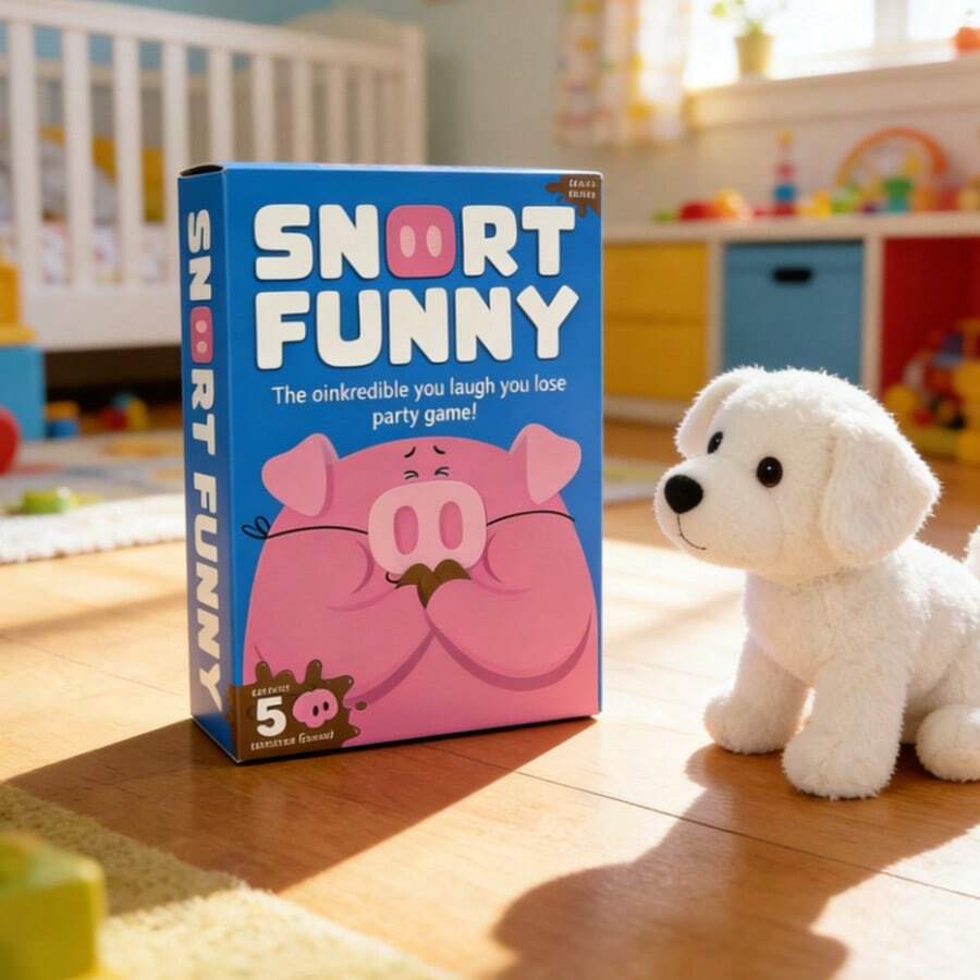 Funny Snort Party Puzzle Game – Family-Friendly Entertainment With 150 Game Cards - Hồng - Xem 1
