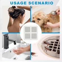 20Pcs Disposable Shower Drain Cover Hair Catcher, Disposable Floor Drain Sticker, Suit Sewer Filter Screen, Bathroom, Bathtub, Kitchen, Sink Floor Stickers - 預設 - 查看 2