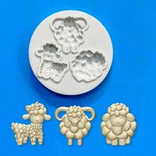 DIY Cute Curly Sheep Silicone Mold Suitable For Chocolate, Pastry And Fondant, Non-Electric Baking Tool, Eid Al-Adha Cake Mold, Birthday - Multicolor - View 1