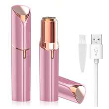 Facial Hair Remover For Women, Mini Painless Face Razor With LED Light, Portable Electric Shaver For Travel, Instant Results, Best Gift, Women's Choice, Daily Essential, Holiday Present - 玫瑰金 - 查看 1