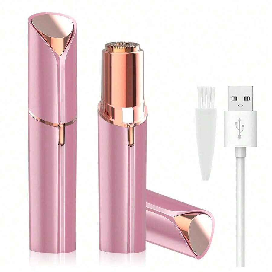 Facial Hair Remover For Women, Mini Painless Face Razor With LED Light, Portable Electric Shaver For Travel, Instant Results, Best Gift, Women's Choice, Daily Essential, Holiday Present - 玫瑰金 - 查看 1