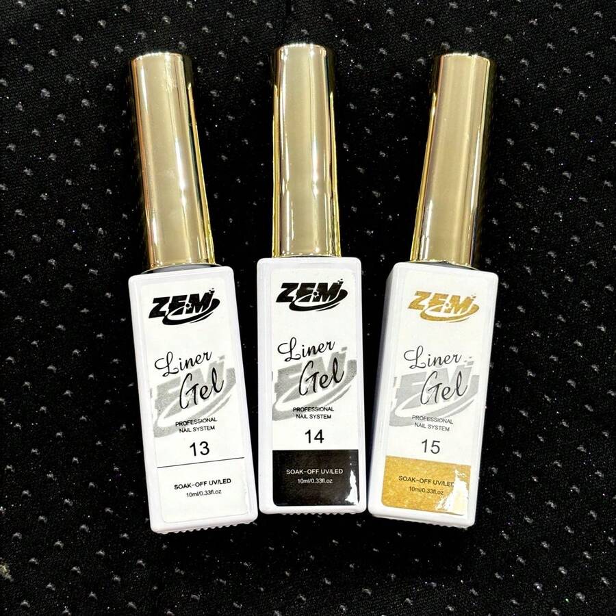 Kit Of 4 Gel Nail Polish Liner ZEM New Release Ultra Fine Brush For Nail Art (13/14/15/16) - KIT C/3(13/14/15) - 查看 1
