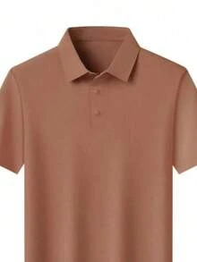 Men's Polo Shirt In Comfortable Cool Silk - màu nâu - Xem 3