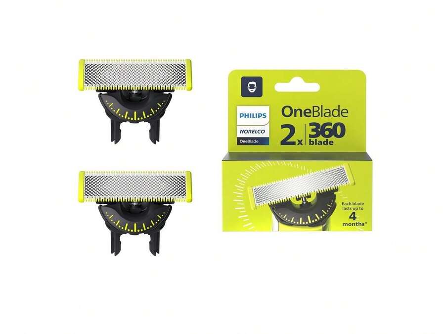 Philips Norelco OneBlade 360 Blade Replacement Blade 2 Pack - Black and White - View 1
