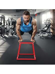 Plyometric Jump Box, 18 Inch Plyo Box, Steel Plyometric Platform And Jumping Agility Box, Anti-Slip Fitness Exercise Step Up Box For Home Gym Training, Conditioning Strength Training, Red - Red - View 9