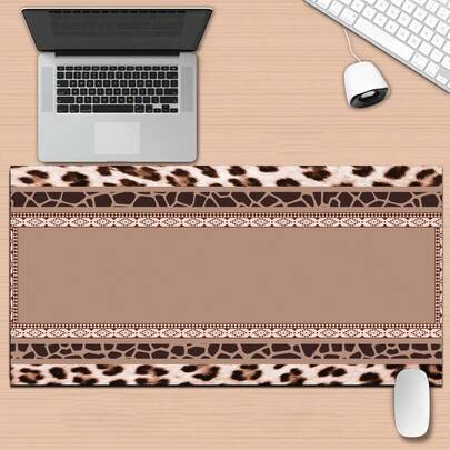 1pc Popcorn Pattern Non-Slip Washable Rubber Base Large Size Desk Mat, Office Desk Accessory, Computer Decoration Accessory, Gaming Mouse Pad, Ideal Gift For Gamers, Long Desk Mat, Fashionable Office Desk Decor And Study Accessory