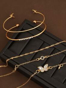 1 Set Fashionable Boho Chic Multielement Ocean Themed Bracelet Set, Versatile For Casual, Vacation, Beach Party - Multicolor - View 5